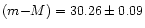 $(m{-}M)=30.26\pm0.09$