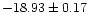 $-18.93\pm0.17$