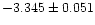 $-3.345\pm0.051$