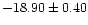 $-18.90\pm0.40$