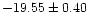 $-19.55\pm0.40$