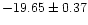 $-19.65\pm0.37$