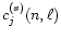 $c_j^{(s)}(n,\ell)$