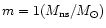 $m= 1 (M_{\rm
ns}/M_{\odot})$