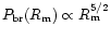 $P_{\rm br}(R_{\rm m})\propto R_{\rm m}^{5/2}$