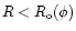 $R<R_{\rm o}(\phi)$