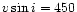 $v \sin i = 450$