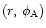 $(r,\,\phi _{\rm A})$