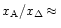 $x_{\rm
A}/x_{\Delta}{\,\approx\,}$