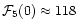 ${\cal F}_5(0)\approx 118$