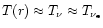 $T(r)\approx T_{\nu} \approx T_{\nu_{\rm e}}$