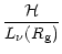 $\displaystyle {{\cal H}\over L_{\nu}(R_{\rm {g}})}$