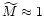 $\widetilde{M}\approx 1$