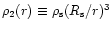 $\rho_2(r) \equiv \rho_{\rm {s}}
(R_{\rm {s}}/r)^3$
