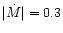 $\vert\dot M\vert =
0.3$