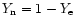 $Y_{\rm n} = 1-Y_{\rm e}$