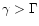 $\gamma > \Gamma$