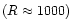 $(R \approx 1000)$