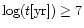 $\mbox{log}(t[{\rm yr}])\geq 7$