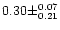$0.30 \pm ^{0.07} _{0.21}$