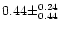 $0.44 \pm ^{0.24} _{0.44}$