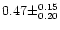 $0.47 \pm ^{0.15} _{0.20}$