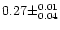 $0.27 \pm ^{0.01} _{0.04}$