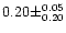 $0.20 \pm ^{0.05} _{0.20}$