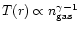 $T(r)\propto n_{\rm gas}^{\gamma-1}$