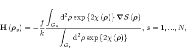 \begin{displaymath}\mathbf{H}\left( \vec{\rho}_{s}\right) =-\frac{f}{k}\frac{\di...
...\left\{ 2\chi
\left( \vec{\rho}\right) \right\} },\,s=1,...,N,
\end{displaymath}