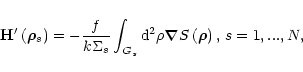 \begin{displaymath}\mathbf{H}^{\prime }\left( \vec{\rho}_{s}\right) =-\frac{f}{k...
...}^{2}\rho \vec{\nabla}S\left( \vec{\rho}\right) ,\,
s=1,...,N,
\end{displaymath}