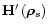 ${\bf H}'\left( \vec{ \rho }_{s}\right) $