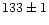 $133\pm1$