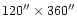 $120''\times 360''$