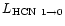 $L_{\rm HCN~1\rightarrow0}$