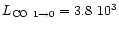 $L_{{\rm
CO}~1\rightarrow0}=3.8~10^{3}$