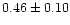 $0.46\pm0.10$