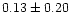 $0.13\pm0.20$