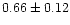 $0.66\pm0.12$
