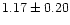 $1.17\pm0.20$