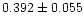 $0.392\pm0.055$