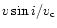 $v\sin{i}/v_{\rm c}$