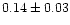 $0.14\pm0.03$