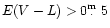 $E(V-L)>0\mbox{$\,.\!\!\!^{\rm m}$ }5$