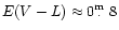 $E(V-L)\approx0\mbox{$\,.\!\!\!^{\rm m}$ }8$