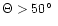 $\Theta >50\hbox{$^\circ$ }$