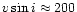 $v\sin{i}\approx 200$