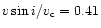 $v\sin{i}/v_{\rm c}=0.41$