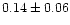 $0.14\pm0.06$
