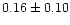 $0.16\pm0.10$